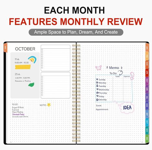 GNL Monthly Planner 2026-2027 ، 2 سنة (27 شهرًا) مخطط التقويم ، أكتوبر 2025 - ديسمبر 2027 ، 7 "× 10" فروق شهرية ومخطط سنوي ، مثالي للتخطيط المنزلي للمكاتب المدرسية ، الأسود in Kuwait