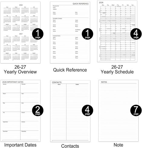 GNL Monthly Planner 2026-2027 ، 2 سنة (27 شهرًا) مخطط التقويم ، أكتوبر 2025 - ديسمبر 2027 ، 7 "× 10" فروق شهرية ومخطط سنوي ، مثالي للتخطيط المنزلي للمكاتب المدرسية ، الأسود in Kuwait