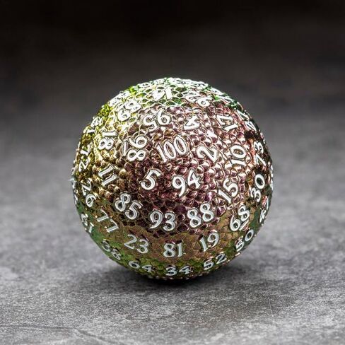 Sage's Portal D100 Dragonstones Metal DND Dice for DND TTRPG Dungeons and Dragons Pathfinder (Hollow Nickel/Blood) in Kuwait