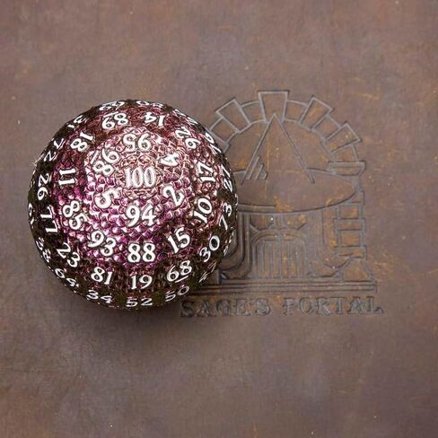 Sage's Portal D100 Dragonstones Metal DND Dice for DND TTRPG Dungeons and Dragons Pathfinder (Hollow Nickel/Blood) in Kuwait
