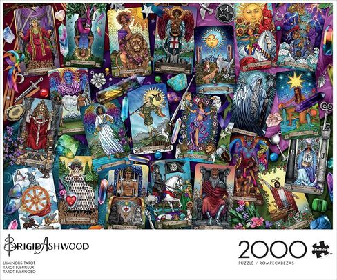 ألعاب Buffalo - Brigid Ashwood - Tarot Luminous - 2000 قطعة Jigsaw Puzzle للبالغين - تحدي اللغز المثالي لليالي اللعبة - الحجم النهائي هو 38.50 × 26.50 in Saudi Arabia