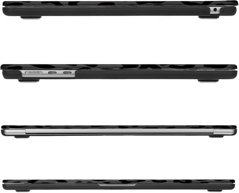 Mosiso متوافق مع MacBook Air 15 بوصة Case 2023 إطلاق A2941 M2 شريحة مع معرف اللمس ، والحبوب الفهد البلاستيكية قشرة الصلبة وحقيبة الأكمام النيوبرين وغطاء لوحة المفاتيح وحامي الشاشة ، الأسود in Saudi Arabia