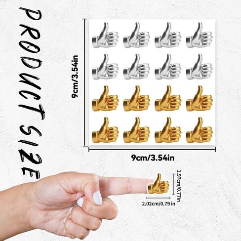 320Pcs Thumbs UP Self-Adhesive Stickers Funny Cartoon Water Bottle Stickers Decal Waterproof Reward Decals Accesory for Laptop Paper Decor Teacher Awards Classroom Prizes 20 Sheets in Saudi Arabia
