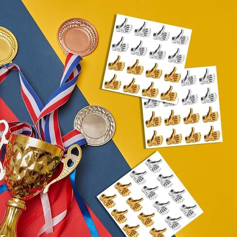 320Pcs Thumbs UP Self-Adhesive Stickers Funny Cartoon Water Bottle Stickers Decal Waterproof Reward Decals Accesory for Laptop Paper Decor Teacher Awards Classroom Prizes 20 Sheets in Saudi Arabia