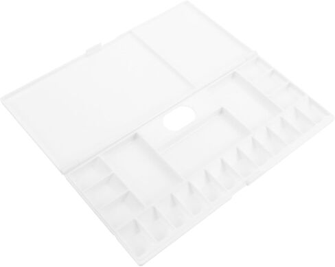 Homoyoyo 18-Grid قابلة للطي من البلاستيك ألوان مائية مقاومة للألوان المائية للفنانين DIY Paint Mixing Tray Lid مناسب للملوحة المائية والزيت in Saudi Arabia