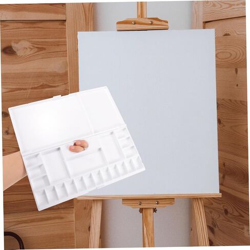 Gadpiparty 18-Color Plastic Folding Watercolor Palette Lid Portable Paint Mixing Tray for Artists and DIY Painting for Outdoor Sketching and Home Use in Saudi Arabia