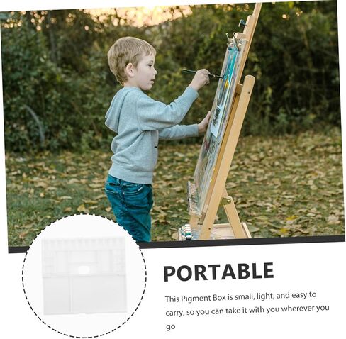 Gadpiparty 18-Color Plastic Folding Watercolor Palette Lid Portable Paint Mixing Tray for Artists and DIY Painting for Outdoor Sketching and Home Use in Saudi Arabia