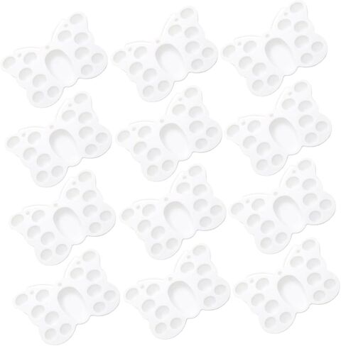 Uonlytech Butterfly-Shaped Multi-Function Painting Mixing Plate 12-Piece Creative Pigment Tray for Boys and Girls and Adults for Art Projects and Classroom Use in Saudi Arabia