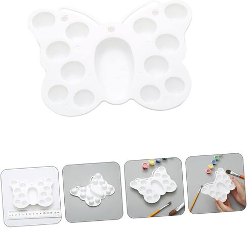 Uonlytech Butterfly-Shaped Multi-Function Painting Mixing Plate 12-Piece Creative Pigment Tray for Boys and Girls and Adults for Art Projects and Classroom Use in Saudi Arabia