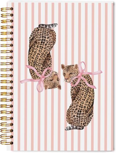 Welshower Coquette Pink Bow Leopard Notebook Notebook Journal ، Preppy Girly Cheetah Noteboor ، Journal Exply Cheetah Print Journal ، Leopard Office Supplies ، 5.5 × 8.3 بوصة in Saudi Arabia