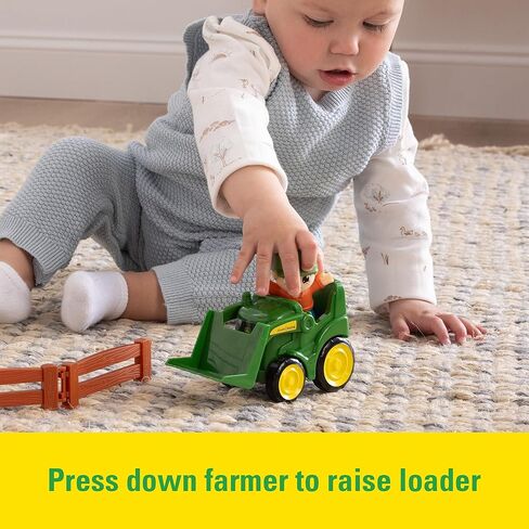 TOMY The Cows are Out! Farm Playset for Kids - Toddler Farm Set includes John Deere Tractor Toys with Front Loaders, Fencing, 2 Farmer Action Figures, and 4 Cow Toys - 14 Count - Ages 18 Months and Up in Saudi Arabia