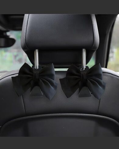 2pcs Car Purse Hook For Car Hooks For Purses And Bags, Cute Bow Car Seat Headrest Hook For Car Purse Hook Hanger. (pink-2pcs) in Saudi Arabia