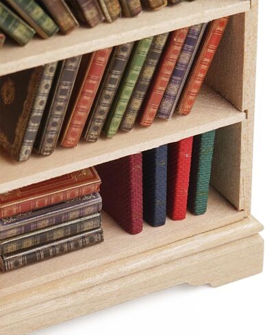 Odoria Dollhouse Bookcase Shelf Miniature: 1/12 Scale Bookshelf Modern Living Room - Mini Wall Shelving for Salon - Tiny Wood Furniture Office Library in Saudi Arabia