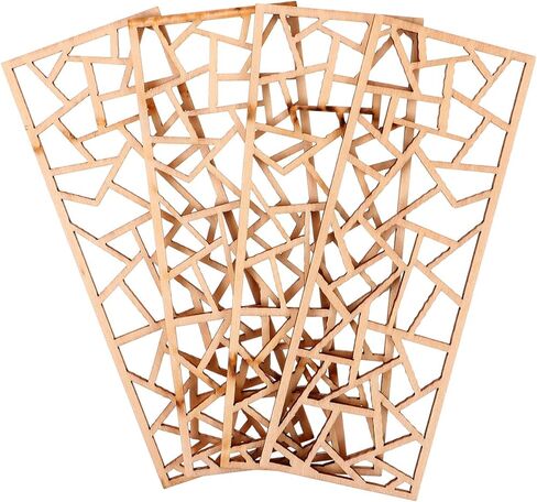 Miniature Screen Decor Wooden Screen 6pcs Dollhouse Furniture Chinese Screen Panel Divider Desktop Window Pane Dollhouse Room Privacy Divider Photo Prop B in Saudi Arabia