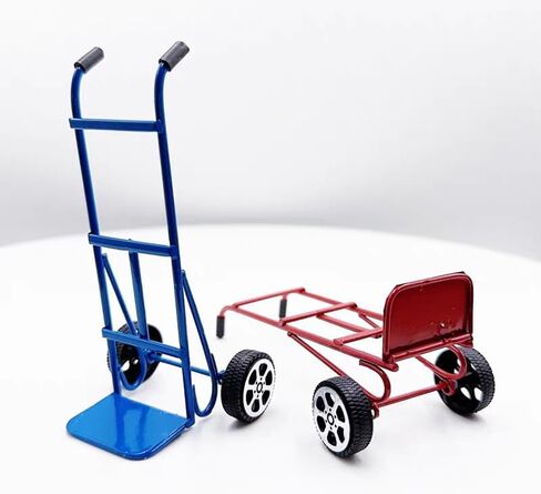 1/12 مصغرة Dollhouse Hand Cart Mini Model لعيد الميلاد غرفة الطعام ديكور المنزل الدعائم (Red) in Kuwait