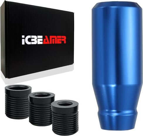 مقبض ناقل الحركة من الألومنيوم الكروم الجديد من ICBEAMER مقاس 2.5 بوصة، يناسب مركبات النقل اليدوي الأوتوماتيكية و4 و5 و6 سرعات، مقبض ناقل الحركة الداخلي للسيارة، قطع غيار السيارات، قطعة واحدة in Kuwait