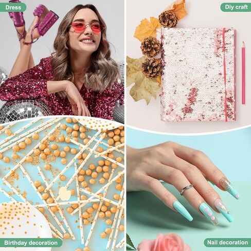 6000 حزمة الترتر السائبة بالجملة ، و 40 جرام 4 مم كوب من الترتر لحفل الزفاف/الخياطة/DIY Craft/Garments ، و PVC Spangles مع الثقوب [AB Dark Pink] in Saudi Arabia