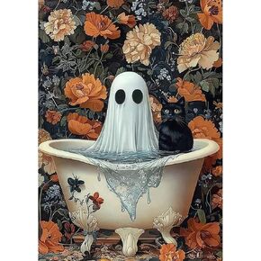SENQAO Witch Diamond Painting Kits for Adults, 5D Retro Witch Diamond Art Kits for Adults Beginner, DIY Full Drill Halloween Diamonds Paintings Gem Art and Crafts Kit Home Decor Gift 12x16inch in Saudi Arabia