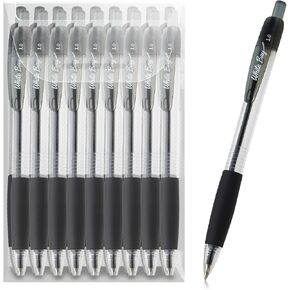 White Bay Retractable Proper Pens Ink Black Poins ، Media Point (1mm) ، 18 pack in Kuwait