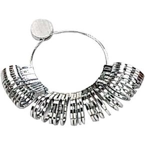 أداة قياس حلقة الفولاذ المقاوم للصدأ | الأحجام 1-15 مع نصف أحجام الزيادة المتاحة | 29 قطعة ثقيلة مع عرض 3 مم | رائع للمجوهرات المحترفين ومشاريع DIY in Kuwait