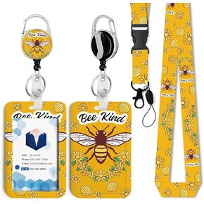 Funny Surfing Cat Riding a Dinosaur ID Badge Holder with Breakaway Lanyard &Heavy Duty Retractable Reel-360°Rotating Carabiner Keychain for Women Students,Teachers, Nurses, Office Use 12 in Saudi Arabia