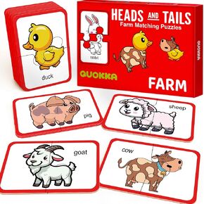 QUOKKA Toddler Puzzles Ages 2-4 – 100% Self-Correcting 16 Matching Pairs of Fruits Veggies – Educational Toddler Puzzles Ages 1-3 with 32 Pieces - Memory Matching Games for 3-5 Years Old Boys & Girls in Saudi Arabia