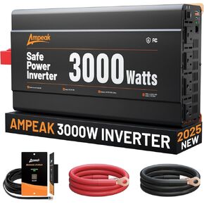 Ampeak 2000 واط عاكس الطاقة مع منافذ 3AC عن بعد 6.2A منافذ USB العاكس تيار مستمر 12 فولت إلى التيار المتناوب 110 فولت 17 حماية العاكس للمركبات in Kuwait