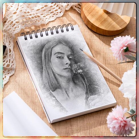 60 ورقة لوحة ورقة علامة ، A5 (5.8 "× 8.3") لوحة مخطط ورقية الكحول ، كتاب رسم دوامة 120 رطل/200GSM ، ورقة رسم تلوين للتلوين للأطفال الفنانين المبتدئين in Saudi Arabia