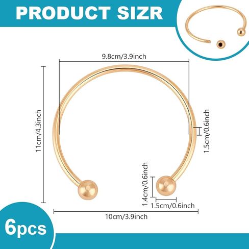 PH PandaHall 6pcs Gold Metal Purse Handles 5.3 inch Semicircle Bag Handles Frame, Metal Bag Handles Frame with Beads for Crocheted Macrame Bags Craft Handbag Handmade DIY Making in Saudi Arabia