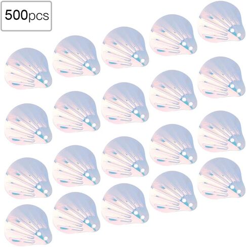 Topincn 500pcs الترتر الأبيض الصوفي الأبيض ، PVC Shell Shorth Severeal Sevel in Saudi Arabia