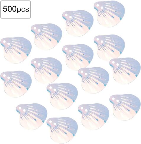 Topincn 500pcs الترتر الأبيض الصوفي الأبيض ، PVC Shell Shorth Severeal Sevel in Saudi Arabia