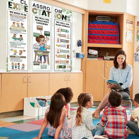 Pasimy 3 PCS Rules Rules Rules Posters Class Class Class Posters Posters Banners Banners Educational Behavior Decor in Saudi Arabia