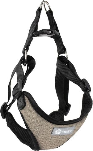 AKC Premium Padded Step-in Dog Harness – Soft Comfort Fit with Dual D-Ring No Pull Control – Small, Medium, Large – Blue, Gray, Green, Tan in Saudi Arabia