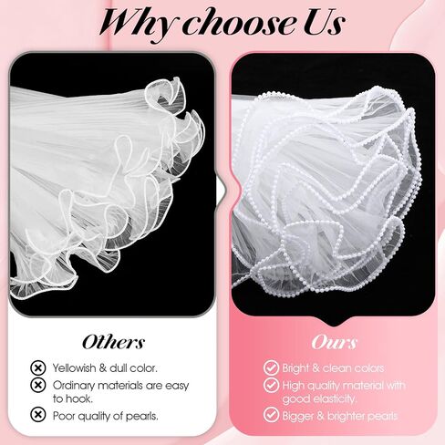 TIESOME 4 Yards White Flower Wrapping Mesh Paper, Pearl Edge Bouquet Packaging Paper Wrinkled Translucent Ruffled Yarn Floral Mesh for Party Favor Decor Flower Bouquets Gift Packaging in Saudi Arabia
