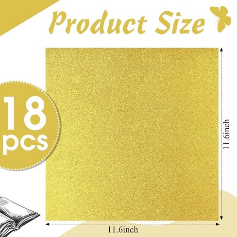 Dunzoom 18 Sheets Purple Glitter Cardstock Sticker Paper 11.6" x 11.6" Self Adhesive Heavyweight Sparkly Construction Paper for Scrapbooking DIY Craft Projects Party Decorations 250gsm in Saudi Arabia