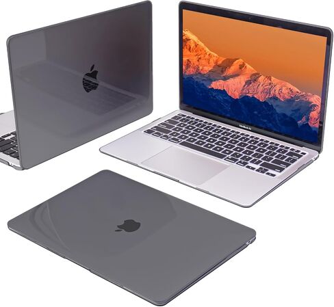 Compatible with MacBook Air 13 inch Case 2021 2020 2019 2018 Release M1 A2337 A2179 A1932, Plastic Hard Shell Cover Keyboard Skin Screen Film for MacBook Air 13 Inch M1 Case, Crystal Black in Saudi Arabia
