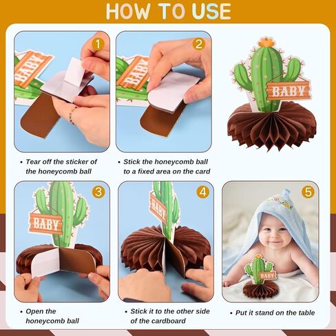 9pcs A Little Cowgirl' s First Rodeo Honeycomb Centerpieces Wild West First Birthday Party Table Decorations Western Cowgirl Tabletop Centerpieces Baby Shower One Birthday Table Topper Sign Decors in Kuwait