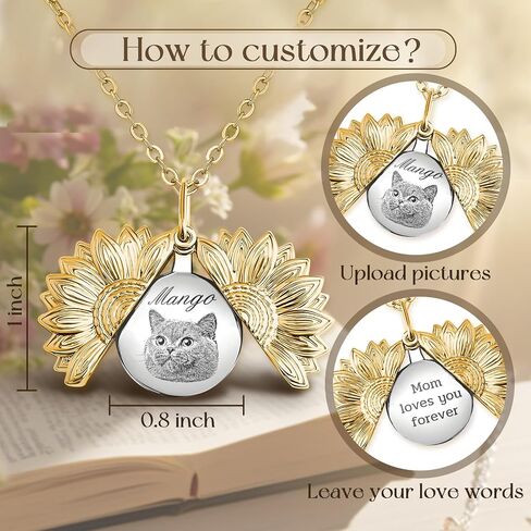 Personalized Pet Portrait Necklace Customized Pet Memorial Necklaces Dog Necklace for Women Custom Pets Necklaces Dog Memorial Jewelry for Cats Mom Dogs Dad (Silver 1 Portrait) in Saudi Arabia