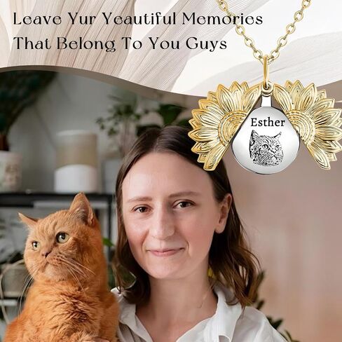 Personalized Pet Portrait Necklace Customized Pet Memorial Necklaces Dog Necklace for Women Custom Pets Necklaces Dog Memorial Jewelry for Cats Mom Dogs Dad (Silver 1 Portrait) in Saudi Arabia