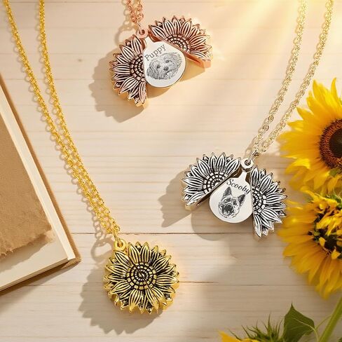 Personalized Pet Portrait Necklace Customized Pet Memorial Necklaces Dog Necklace for Women Custom Pets Necklaces Dog Memorial Jewelry for Cats Mom Dogs Dad (Silver 1 Portrait) in Saudi Arabia
