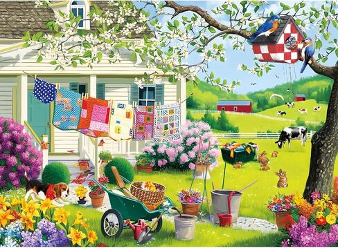 500 Piece Puzzle for Adults | Town in Autumn Street Puzzle | Recycled Cardboard Fall City Landscape Jigsaw Puzzle 500 Pieces | Challenging Game Home Decor Birthday Party Gift for Adults Kids Seniors in Saudi Arabia