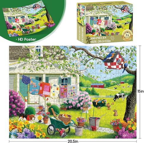 500 Piece Puzzle for Adults | Town in Autumn Street Puzzle | Recycled Cardboard Fall City Landscape Jigsaw Puzzle 500 Pieces | Challenging Game Home Decor Birthday Party Gift for Adults Kids Seniors in Saudi Arabia