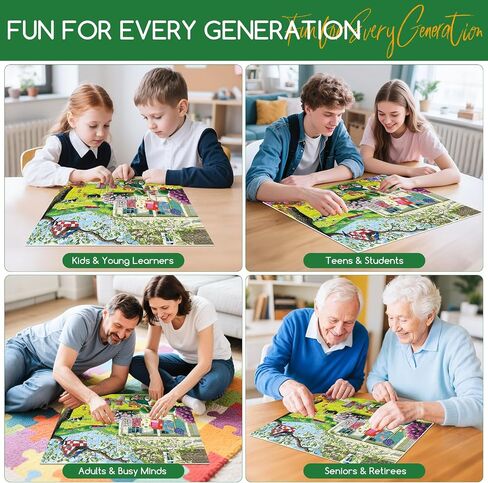 500 Piece Puzzle for Adults | Town in Autumn Street Puzzle | Recycled Cardboard Fall City Landscape Jigsaw Puzzle 500 Pieces | Challenging Game Home Decor Birthday Party Gift for Adults Kids Seniors in Saudi Arabia