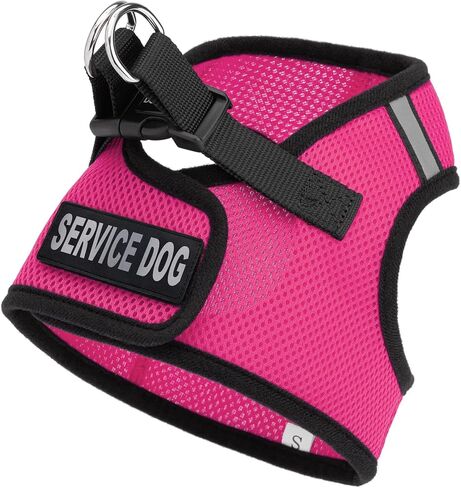 Dogline Boston Step in Mesh Dog Sharness مع خدمة Dog Patch No Choke Pet Vest Stest ناعمة لطيفة من الصدر مبطنة للجرو المتوسطة الصغيرة والكلاب الكبيرة من 18 إلى 21 بوصة. in Saudi Arabia