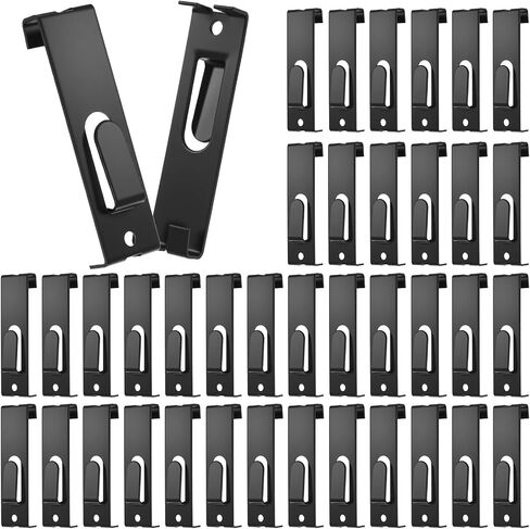 40 Pcs Grid Hooks for Wall, Grid Wall Picture Hooks Gridwall Shelf Accessories Hangers Display Panels Slat Notch for Art Clothes Painting Photography Canvas Black Metal Commercial in Saudi Arabia