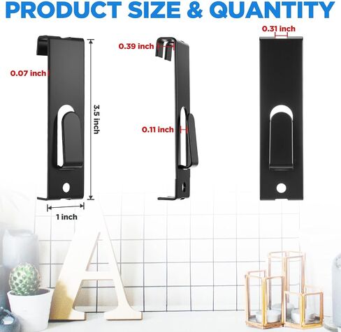 40 Pcs Grid Hooks for Wall, Grid Wall Picture Hooks Gridwall Shelf Accessories Hangers Display Panels Slat Notch for Art Clothes Painting Photography Canvas Black Metal Commercial in Saudi Arabia
