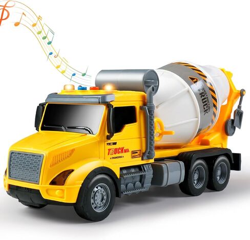 Toddler Trucks Toys,Big Cement Mixer Toy Truck with Lights and Sounds,Truck Vehicle Boy Toy for 3 4 5 6 Year Old,Christmas Birthday Gifts for Boys & Girls in Saudi Arabia