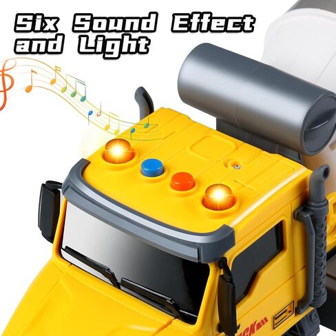 Toddler Trucks Toys,Big Cement Mixer Toy Truck with Lights and Sounds,Truck Vehicle Boy Toy for 3 4 5 6 Year Old,Christmas Birthday Gifts for Boys & Girls in Saudi Arabia