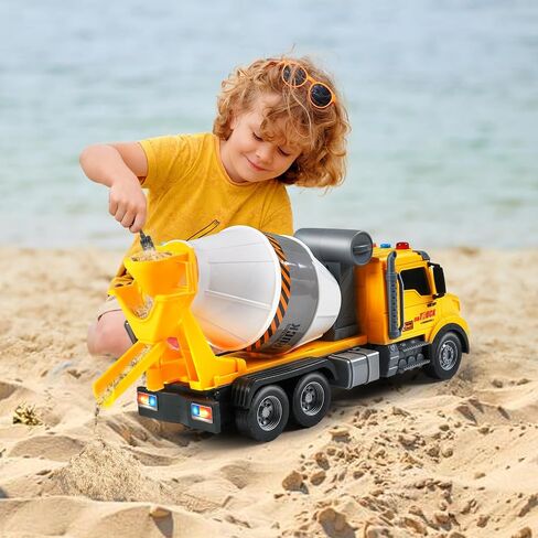 Toddler Trucks Toys,Big Cement Mixer Toy Truck with Lights and Sounds,Truck Vehicle Boy Toy for 3 4 5 6 Year Old,Christmas Birthday Gifts for Boys & Girls in Saudi Arabia