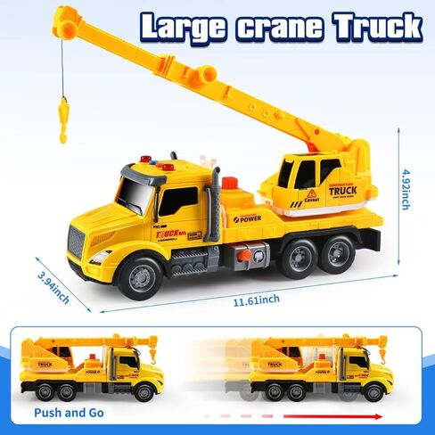 ألعاب Toddler Trucks ، شاحنة لعبة خلاط الأسمنت الكبيرة مع الأضواء والأصوات ، لعبة Boy Boy Truck لـ 3 4 5 6 سنوات ، هدايا عيد ميلاد عيد الميلاد للبنين والبنات in Kuwait